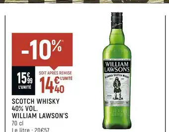 Spar William lawson’s scotch whisky 40% vol. offre