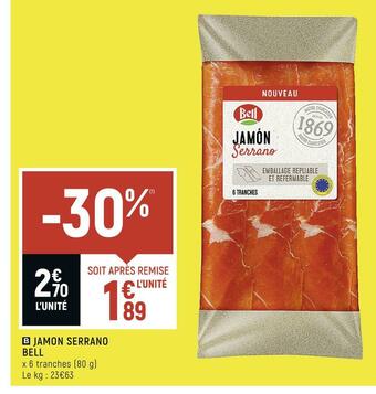 Spar Bell jamon serrano offre