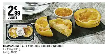 L’atelier georget amandines aux abricots