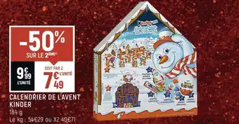 Spar Kinder calendrier de l’avent offre