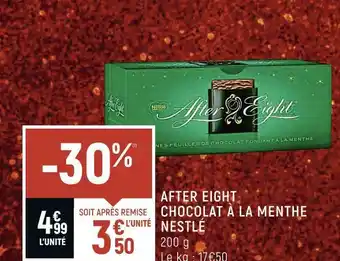 Spar Nestlé after eight chocolat à la menthe offre
