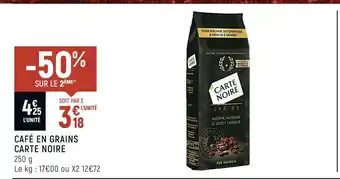 Spar Carte noire café en grains offre