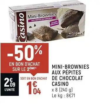 Spar Casino mini-brownies aux pépites de chocolat offre