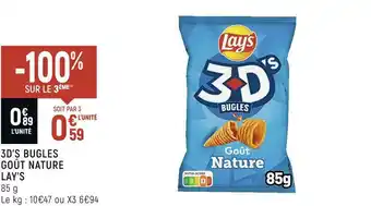 Spar Lay’s 3d’s bugles goût nature offre
