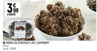 Spar Roses au chocolat lait lightbody offre