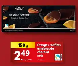 Lidl DELUXE Oranges confites enrobées de chocolat noir offre