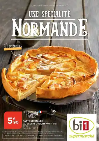 Bi1 Tarte Normande Au Beurre D'isigny Aop offre