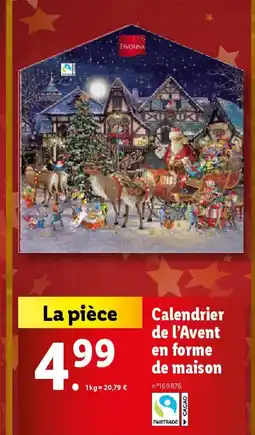 Lidl Calendrie de l'Avent en forme de maison offre