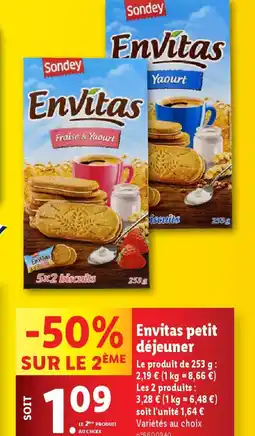 Lidl Envitas petit déjeuner offre