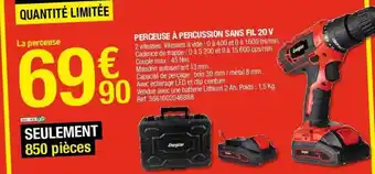 Brico Dépôt Perceuse à Percussion Sans Fil 20v Energizer offre