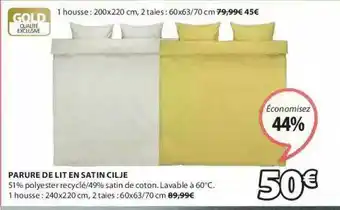 JYSK Parure De Lit En Satin Cilje offre