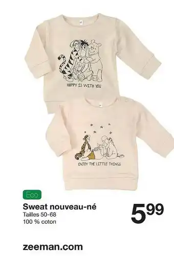 Zeeman Sweat Nouveau-né offre