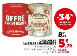 Super U LA BELLE CHAURIENNE Cassoulet offre