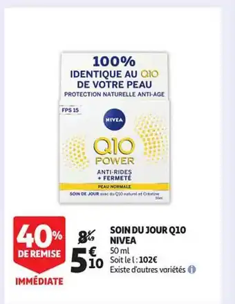 Auchan Soin Du Jour Q10 Nivea offre