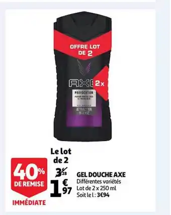 Auchan Gel Douche Axe offre