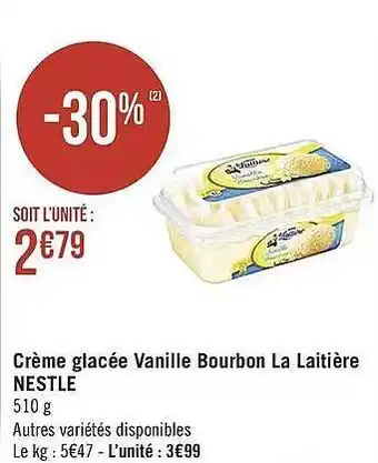 Crème Glacée Vanille Bourbon La Laitière Nestlé