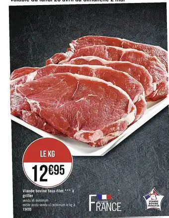 Casino Supermarchés Viande Bovine Faux-filet à Griller offre
