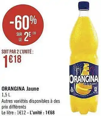 Casino Supermarchés Orangina Jaune offre
