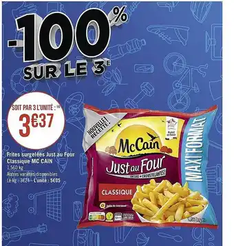 Casino Supermarchés Frites Surgelées Juste Au Four Classique Mc Cain offre