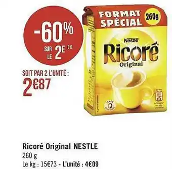 Géant Casino Ricoré Original Nestlé offre