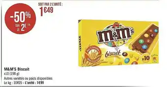 Géant Casino M&m's Biscuit offre