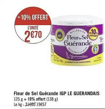Géant Casino Fleur De Sel Guérande Igp Le Guérandais offre