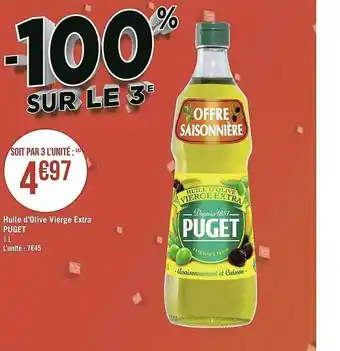 Géant Casino Huile D'olive Vierge Extra Puget offre