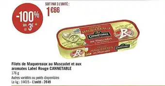 Géant Casino Filets De Maquereaux Au Muscadet Et Aux Aromates Label Rouge Cannetable offre