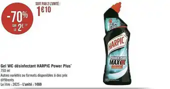 Géant Casino Gel Wc Désinfectant Harpic Power Plus offre