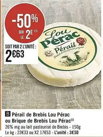 Pérail De Brebis Lou Pérac Ou Brique De Brebis Lou Pérac