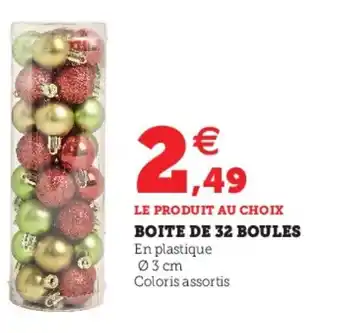 Hyper U Boite de 32 boules offre