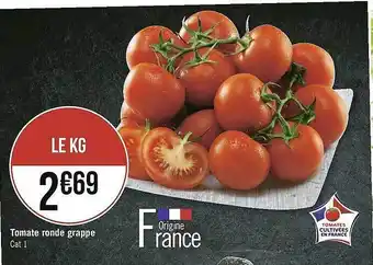 Géant Casino Tomate Ronde Grappe offre