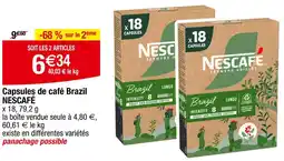 Carrefour NESCAFÉ Capsules de café Brazil offre