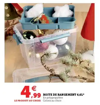 Hyper U Boite de rangement 6,6L offre