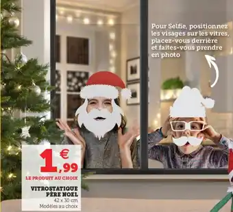Hyper U Vitrostatique père noel offre