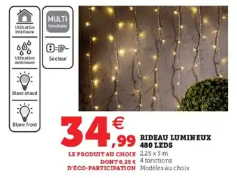 Rideau lumineux 480 leds
