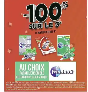 Géant Casino Produits De La Marque Freedent offre
