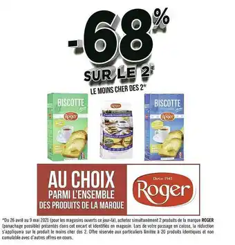 Géant Casino Produits De La Marque Roger offre