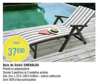 Géant Casino Bain De Soleil Smeraldo offre