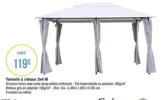 Géant Casino Tonnelle à Rideaux 3 X 4 M offre