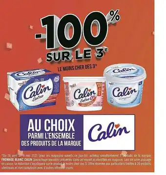 Géant Casino Produits De La Marque Calin offre