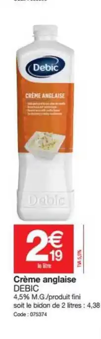 Promocash Crème Anglaise Debic offre