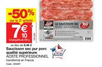 Promocash Saucisson Sec Pur Porc Qualité Supérieure offre