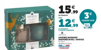 Hyper U Coffret bouquet parfumé 80 ml + bougie offre