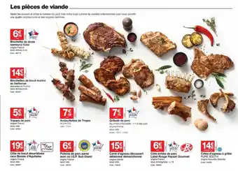 Promocash Brochette De Dinde, Brochettes De Bœuf Mariné Au Barbecue, Travers De Porc, Andouillettes De Troyes, Côte De Bœuf Dévertébré offre