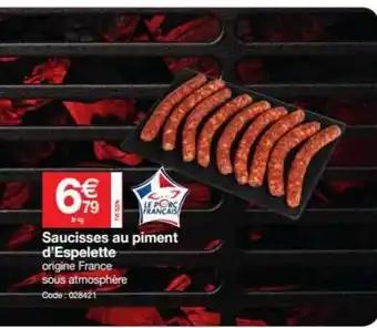 Promocash Saucisses Au Piment D'espelette offre