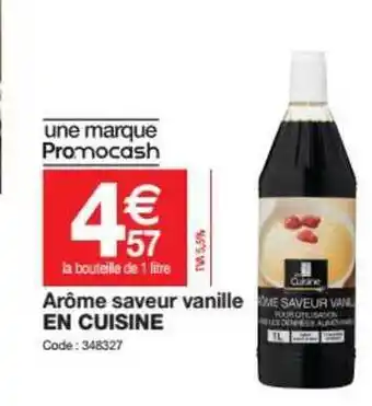 Promocash Arôme Saveur Vanille En Cuisine offre