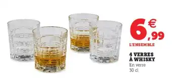 Hyper U 4 Verres à whisky offre