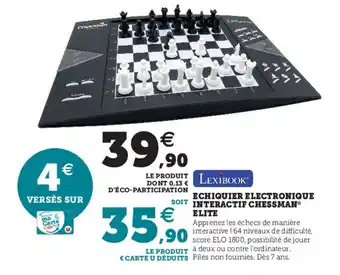 Hyper U Echiquier electronique interactif chessman elite offre
