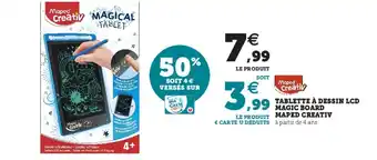 Hyper U Tablette à dessin LCD magic board maped creativ offre